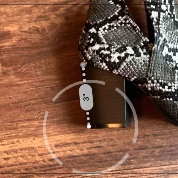 Ankle Booties / Boot Snakeskin Chunky Heel Size 41 9.5 Lala Ikai - Picture 4 of 6